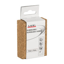 Slibeklods i kork – 93 x 70 x 30 mm - Luxi